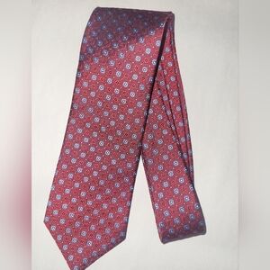 Brooks‎ Brothers Red and Blue Geometric Tie  Made In New York